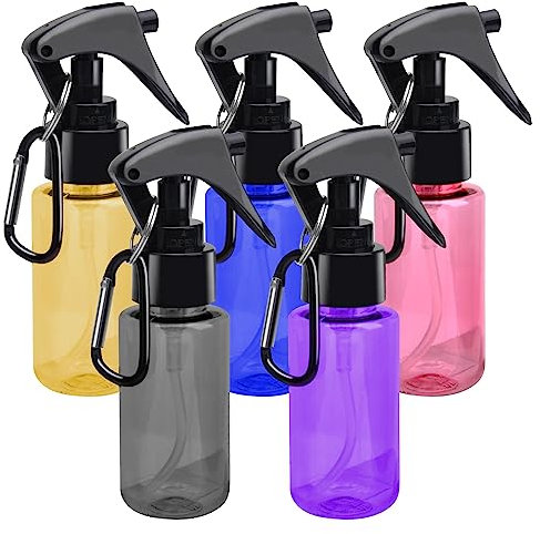 Kleine Sprühflasche, 5 Stück 60 ml Reisegröße, Mini-Wassersprühflaschen, Alkoholsprühflasche Transparent Spray Bottle, Sprühflasche für Haare mit Kontinuierlichem für Blumen, Haare, Reinigung