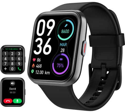 Smart Watch for Men Women (Answer/Make Call), Alexa Built-in, 1.8 Touch Screen Fitness Watch with SpO2 Heart Rate Sleep Monitor, 100 Sport, IP68 Waterproof Step Counter Smartwatch for iPhone Android