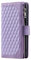 Unichthy For SONY Xperia 5 V 2023 Zipper Case 7 Card Holder with Strap Shockproof Leather Flip Wallet Purse Handbag Zip Pocket Phone Cover Magnetic Stand Skin for SONY Xperia 5 V 2023 Light Purple