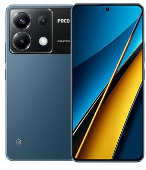 Xiaomi Poco X6 5G Smartphone 12+256GB, Snapdragon® 7s Gen 2, 6,67 Zoll 1,5K Flow AMOLED, 120Hz, 64MP Kamera, 5000mAh, 67W Ladung, Blau [Globale Version]