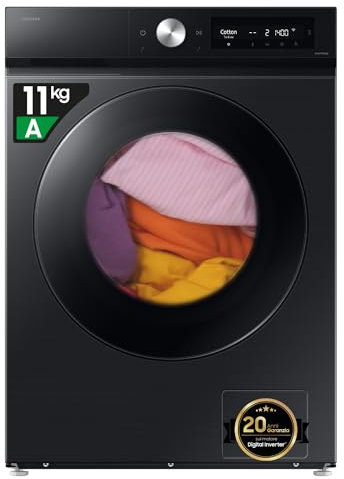 Samsung Bespoke AI WD11DB7B85GBU3 Waschtrockner 11 + 6 kg, Ökosator, Desinfizierender Dampf, AI Wash, Frontlader, 60 L x 85 H x 60 T cm