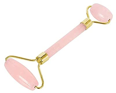 Vediknectar® Kristallroller aus Naturstein Gesichtsroller aus Rosenquarz Gesichtsroller für Frauen Massagewerkzeug aus Kristallsteinen zur Entspannung von Gesicht Gesichtspflege Hals und Körper