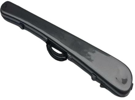 Cellobogenbox, Hartschalen-Bogenetui, regenfest, 2-teilige Bogentasche, gepolsterte Bassbogenbox, Hartschalen-Tragetasche für Auftritte und Reisen, Schwarz