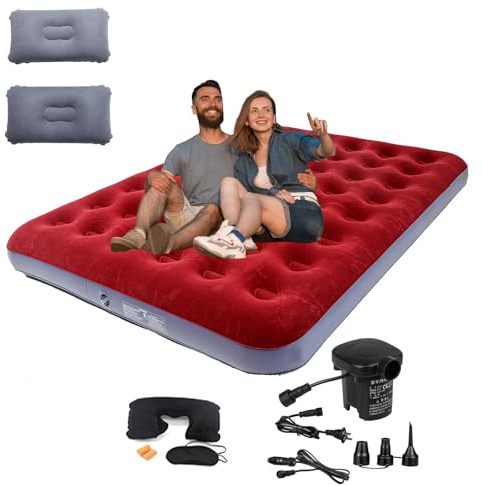 Icelus Doppel Aufblasbares Luftbett mit Luftpumpe