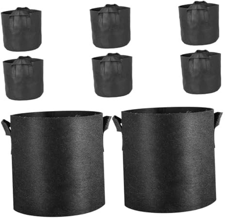 CANIGHT Paquet de Culture en Tissu Non Tissé pour Plantes Lot de 8 Paquet de Plantation Respirants pour Légumes et Fleurs 3 Gallons pour et
