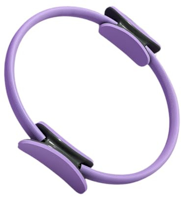 perfeclan Cerchio Pilates, Anello da Pilates, Anello Flessibile Resistente con Maniglie Imbottite, Fitness Attrezzi Casa, Allenamenti Yoga, Fitness Ring per Esercizi Interni della Cosce e Gambe, Viola