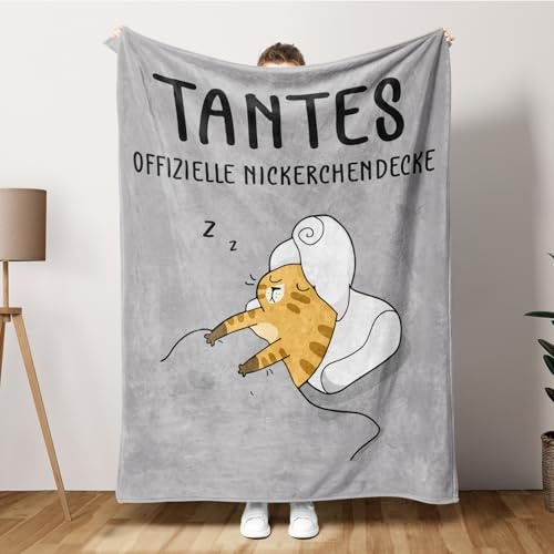 Juratar Tante Geschenk, Personalisierte Kuscheldecke für Sie | Geburtstagsgeschenk für Tante, Kuscheldecke Flauschige An Meine Tantes, Weiche Fleece-Mittagspause-Decke 157*132 cm