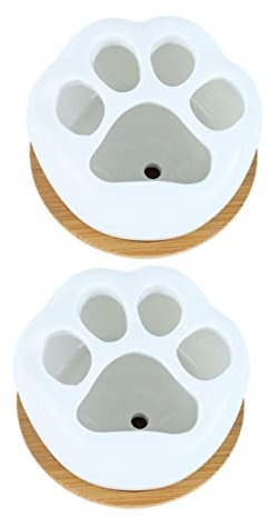 BESPORTBLE Macetas de Jardín Cat Paw Shape 2 Sets para Suculentas Bandeja de Drenaje Ligera y Fácil de Limpiar