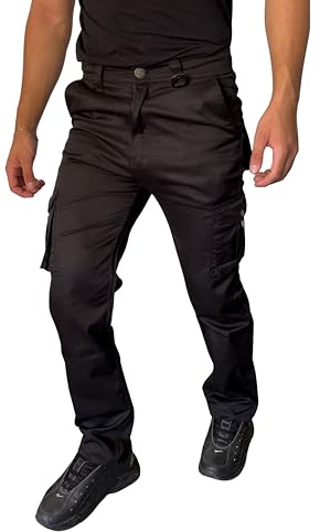 STRIKER - Pantalon de Sécurité Noir pour Homme | Taille 38 à 52 | Haute Résistance et Confort (FR/ES, Numérique, 42, Taille Normale, Taille Normale, Noir)