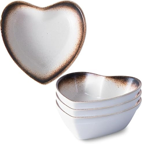 Bowls Soup Bowls Ceramic BowlSoup Bowl Rice Bowl reakfast Bowl Heart Shaped Ramekins Set Creme Brulee Ramekins Souffle Dish