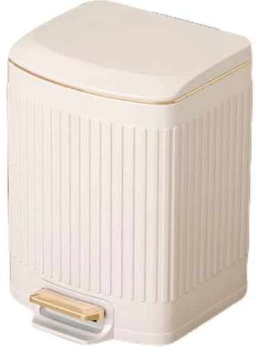 Poubelle à pédale en acier inoxydable de 7 l avec couvercle silencieux, poubelle intérieure de 12 L, finition mate élégante, parfaite pour la salle de bain, la cuisine et le bureau (blanc)