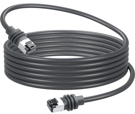 GINTOOYUN RJ45 Starlink Ethernet Cable 16.4FT/5M RJ45 8P/8C Male to Male Waterproof Outdoor Starlink CAT6 Ethernet Extension Cable for Starlink Antennas, Starlink Routers,etc