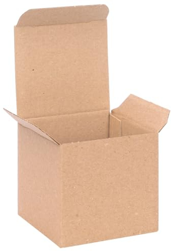 verpacking Geschenkboxen Braun [Größe und Menge wählbar] kleine Faltschachteln für Geschenke, Schmuck, Süßigkeiten 75 x 75 x 75 mm 10 Stück