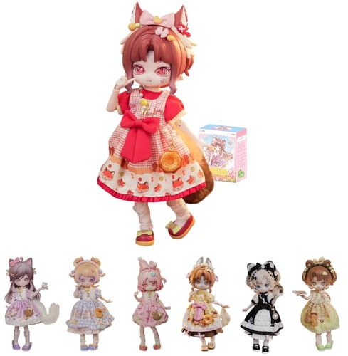 niannyyhouse 1/12 BJD Blind Box Figurer, Kullkopplad docka med kläder, Mitians fantasiskog-serie, samlarobjekt för actionfigur och ornament (1ST)