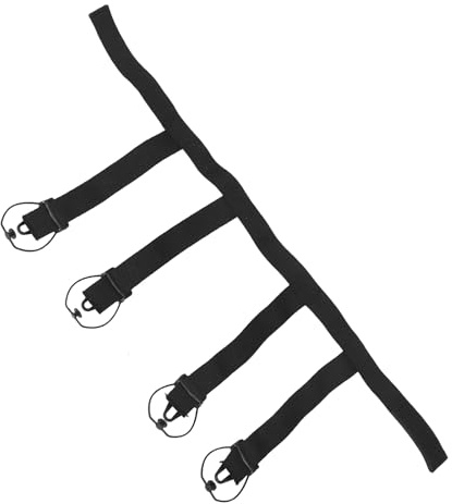 ULTECHNOVO Ligas Elásticas para Calcetines de Hockey Hombre XL, Cinturón Negro Clips Antideslizantes, Soporte Ajustable para Equipo de Hockey sobre Hielo, Accesorio Deportivo para Práctica