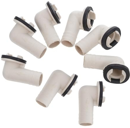 DOITOOL 8pcs Air Conditioner Drain Hose Connector Adapter, Plastic Drainage Coupler for Window and Mini-Split Ac Systems, Weather Resistant with Easy Installation, Suitable for Outdoor