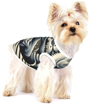 Sci Fi Lizard Man Premium-Hunde-T-Shirt, weiche 100 % Baumwolle, Ropa Para Perros, perfekt für kleine bis mittelgroße Hunde, stilvolle und bequeme Hemden für Hunde, Größe L