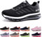 Uomo Donna Air Scarpe da Ginnastica Corsa Sportive Fitness Running Sneakers Basse Interior Casual all'Aperto BlackWhtie 37