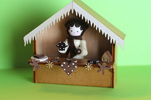Romy Thiel Figur Marktstand Pfefferkuchen Höhe 8,0cm Neuware Original aus dem Erzgebirge