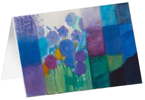 Kunstkarten Blaue Blüte 5 Stk.