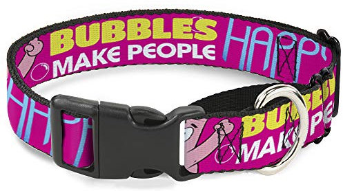 Martingal-Hundehalsband, elektrisch, Spongebob Posen Elemente, Schwarz, Mehrfarbig, 45,7 bis 81,3 cm, 3,8 cm breit