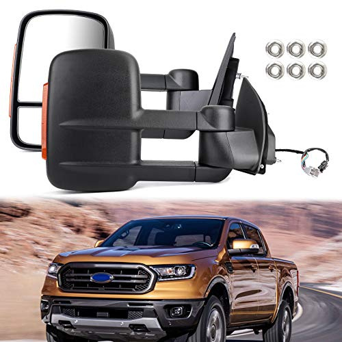 Areyourshop Extendable Towing Mirrors For F-o-r-d Ranger MK PX XL XLT XLS Wildtrak 2012-ON