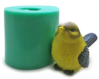 3D Vogel Silikonform - 3D Kerzenform - Silikonformen Fondant -Silikon-Gießformen für handgemachte Seife, Kerze, Fondant, Schokolade, Kuchen, Pudding, Mousse, Wachsmalstift, Wachs - Zufällige Farbe