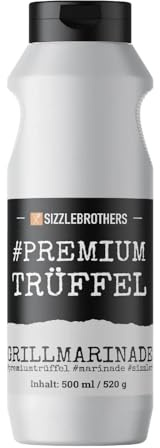 Grillmarinade der SizzleBrothers | 500ml #PremiumTrüffel | Flüssige Marinade für saftigeres & zarteres Fleisch im Vergleich zum BBQ Rub | Für Grillfleisch wie Steaks, Hähnchen, Pulled Pork & co.