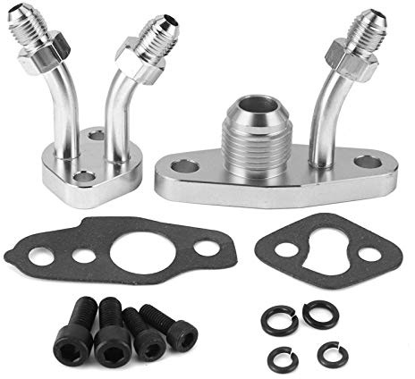 aqxreight - Flangia Alimentazione Olio Turbo, 312‑07006‑003, Kit Scarico Ritorno Acqua Flangia Alimentazione Olio Turbo Adatto per Ricambi Auto CT9 CT12 CT20