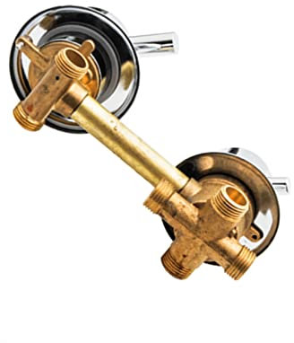 2/3/4/5 Voies Filetage de Sortie D'eau/distance Centrale D'intubation 10/12,5cm Mitigeur en Laiton Salle Bain Douche Robinet Cabine, Cartouche Céramique, Double Poignée (Filetage Vis-Sortie 12,5 cm)
