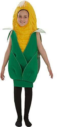 Funidelia | Disfraz de mazorca de maíz para niño y niña Comida, Bebida - Disfraz para niños y divertidos accesorios para Fiestas, Carnaval y Halloween - Talla 3-6 años - Amarillo