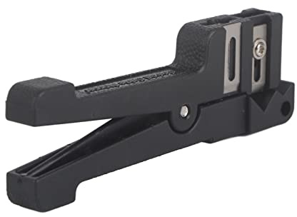 Glasfaser-Koaxialkabel-Abisolierzange, Hand-Abisolierzange für Optische Fasern, Horizontales Koaxialkabel-Messer, Elektrikerbedarf, Schneidwerkzeug, Schwarz