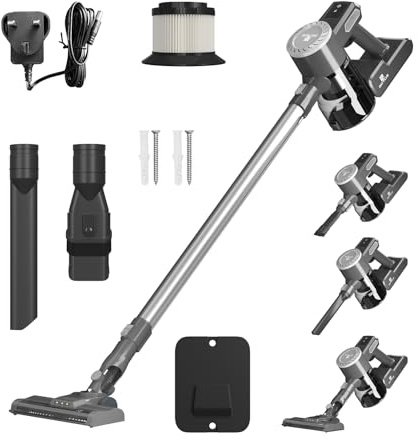 3500W Upright 2in1 Stick Powerful Vacuum Cleaner Corded Bagless Handheld Hoover with 22000Pa Suction, 2.0Ah Battery Max 35Mins Runtime for Home Pet Hair Carpet Hard Floor