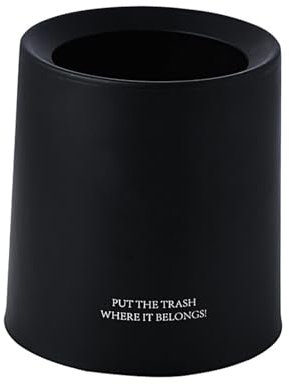 Pattumiera da Tavolo, Cestino per Rifiuti Portatile da 1,5 Litri, Piccolo Cestino per Rifiuti per Ufficio Domestico (Black)