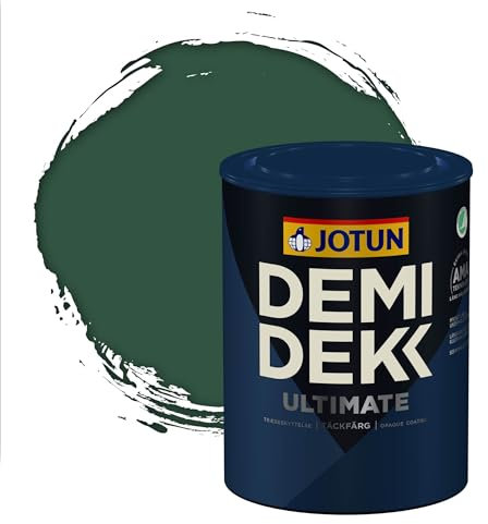 Jotun - Peinture Bois, Lasure Opaque pour Extérieur et Intérieur Satinée - DEMI DEKK CLEAN TECH - RAL 6028 - Vert Pin - 0,75L