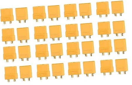 GLEAVI 3sets Batterieanschluss Xt90 T-anschlüsse Männlich Weiblich Robustes Material Einfache Installation 8pairs * 3