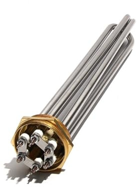 SSIMOO 3KW-12KW DN50(2 INCH) Tubular Electric Heater Element 304 Stainless Steel Tube Length 220V for Boilers kindly (Color : 3KW 230mmL, Size : 3-380V)