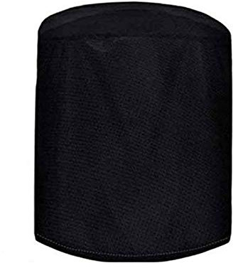 QHLTY Housses Rondes Imperméables pour Meubles de Jardin, Bâche Coupe-Vent Résistante À La Déchirure pour Barbecue Extérieur, avec Cordon de Serrage (Color : Black, Size : 84x84cm)