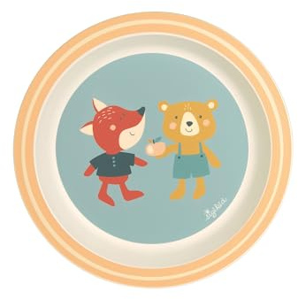 sigikid Teller Bär & Fuchs rPET 4 Freunde für Kleinkinder und Kinder