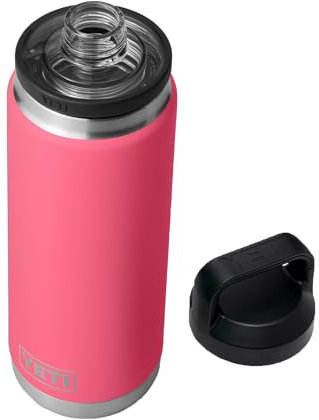 YETI Rambler - Botella de 769 ml, a prueba de fugas, aislada al vacío, acero inoxidable con tapa para beber, rosa tropical