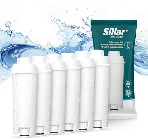 Sillar Vattenfilter 6x för Delonghi kaffemaskiner DLSC002, SER3017 & 5513292811 - Kompatibel med ECAM, ESAM, ETAM serier | Passar Dinamica, PimaDonna | Ökar enhetens livslängd
