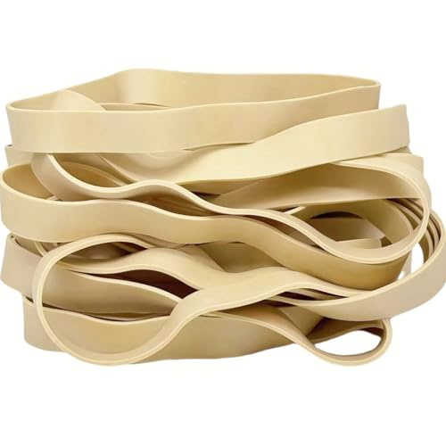 Rubber Bands, KAIMRED Rubber Bands, Thick Rubber Bands Heavy Duty, Tactical Black Rubber Bands, Wide Fat Strong Industrial Large Rubber Bands, Elastic Bands for office supplies Fishing (Beige, #107)