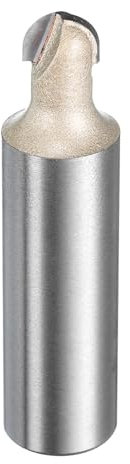 sourcing map 1pcs Router Bit Core Box 1/2 Shank 5/16 Pollice Diametro di Taglio Rotondo Router Bit 1 Scanalature Carburo Cove Box Cutter per Carpenteria Lavorazione Del Legno Fresatura Cutter