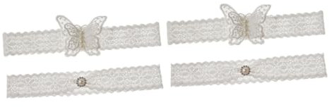 SOIMISS 2stücke Bridal Garters Elastische Spitzenstrumpfbänder Für Frauen Hochzeitsaccessoires Mit Schleife b Style Für Braut Und Brautjungfer Gute Erinnerungen An Hochzeitstag