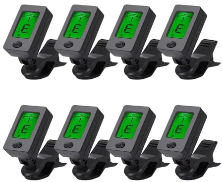 beiyaiey 8 PCS Guitar Tuner Clip on Tuner for Ukulele, Guitar, Mandolin to Improve Tuning Stability Musical Instrument Accessories Parts