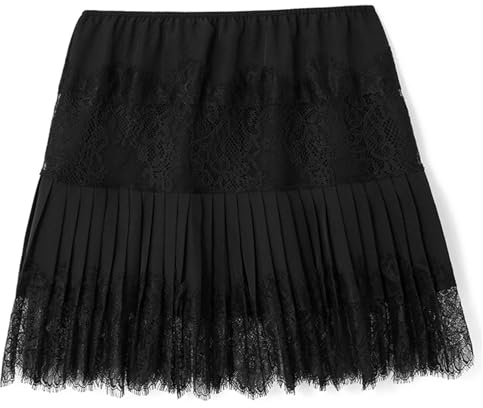 Faldas de Encaje y2K de Mujeres, Falda de Encaje de Verano, Falda Corta en Capas, Falda de balletcore de poliéster para Mujeres/m
