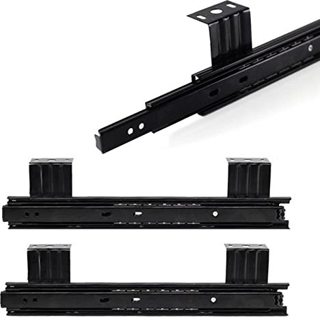 3-Fach gelagerte Schubladenschienen - 1 Paar Hochleistungsschienen, 40 kg Tragkraft - Für unter dem Schreibtisch ausziehbare Tastaturablage-Regalschienen, Küchenschrankschienen - Schubladen-