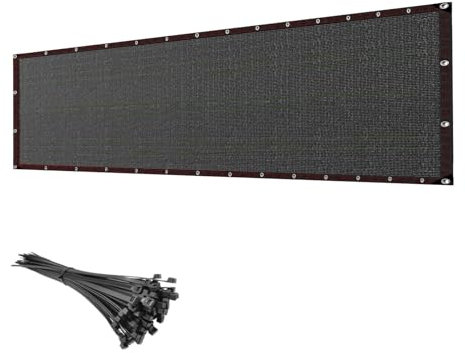 RHSHANLICUN Privacy Netting 2m x 10m Garden Screening 120g/m², Tear-Proof Windbreak Fence Screening with Cable Ties & Grommets, Outdoor Garden Balcony Shade Cover (10m)