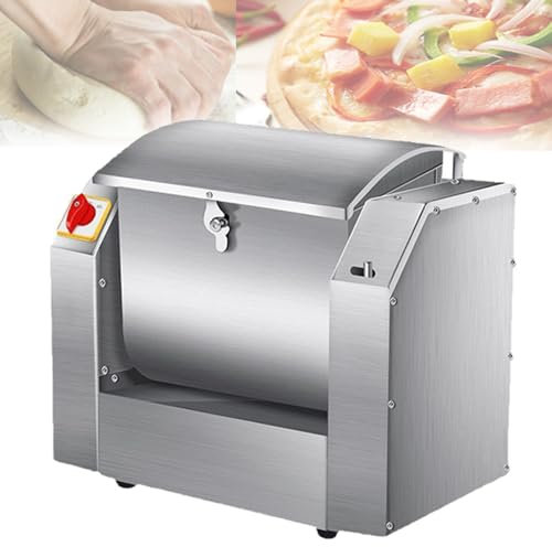 Machine à pétrir la pâte - Mélangeur de Farine Professionnel Robuste 50 kg/h, en Acier Inoxydable avec Double Fonction de Rotation pour la Fabrication de pâtes, de Nouilles et de Pizzas.