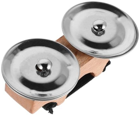 YARNOW Mini Finger Tamburin Jingle Tamburin Handheld Becken Glocke Holz Metall Schlaginstrument Zubehör Für Junge Mädchen Erwachsene Musikalisch Musikliebhaber Gitarrist Junge Mädchen